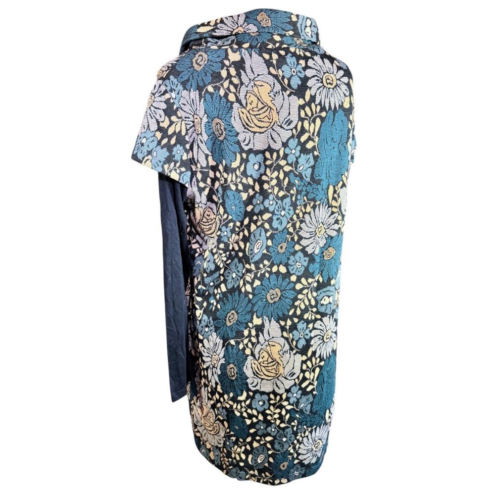 Joe Browns Womens Floral Cowl Neck Tunic Dress W/ Pockets Blue & Cream M - Picture 2 of 10